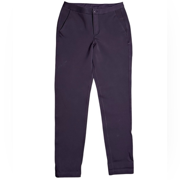 lululemon athletica Pants - Lululemon Womens Soft Pants 5 Pocket Zip Front Tapered Leg Plum Purple Size 2